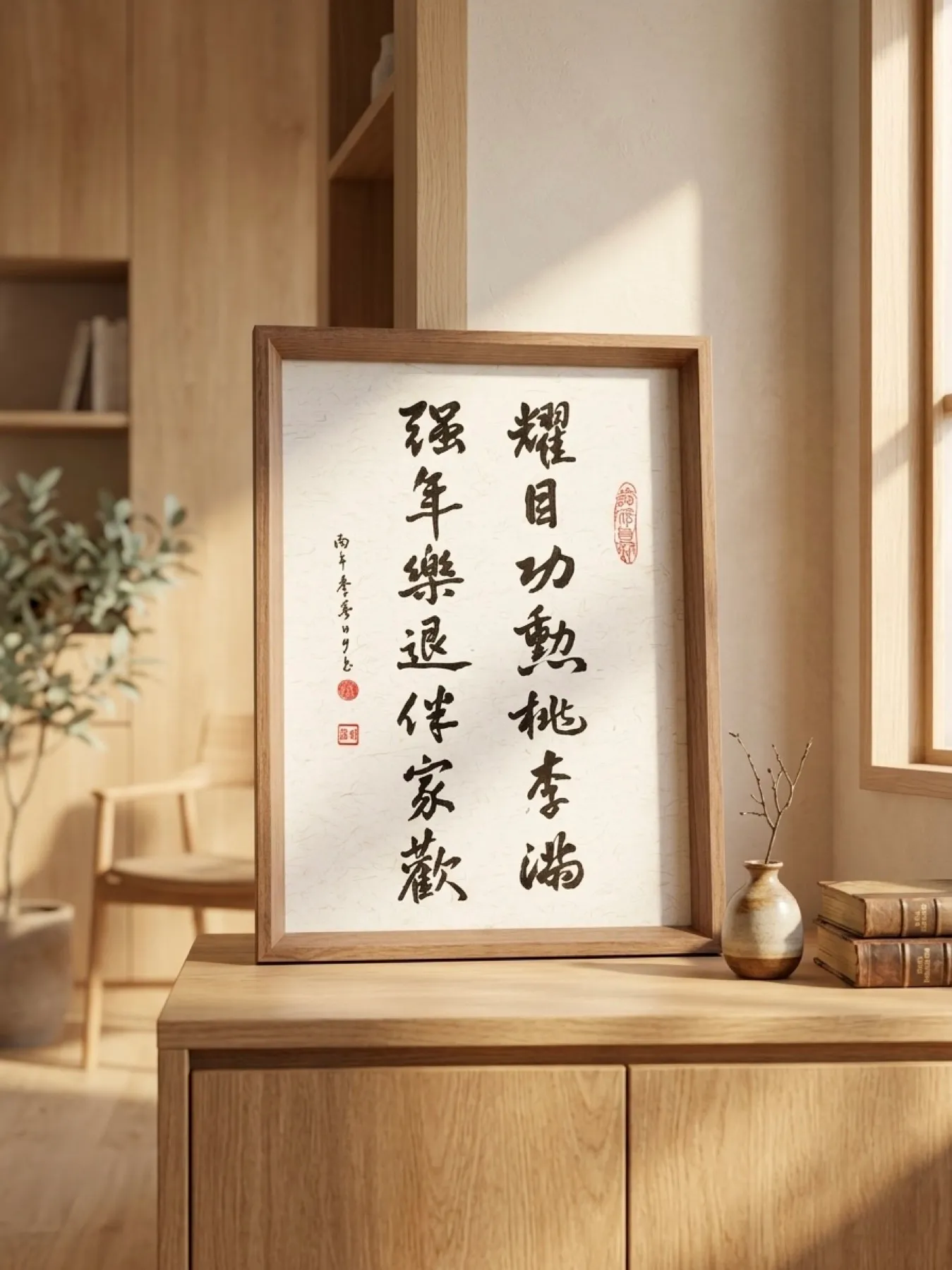 退休榮升禮書法作品